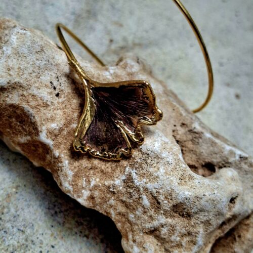 Ginkgo - Gold plated double steel bracelet