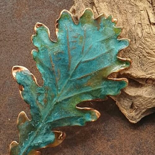 Oak - Silver plated Brooch & Pendant