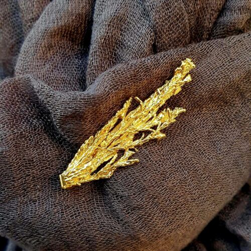 Rama natural metalizada de Tamariz - Broche&Colgante baño de oro
